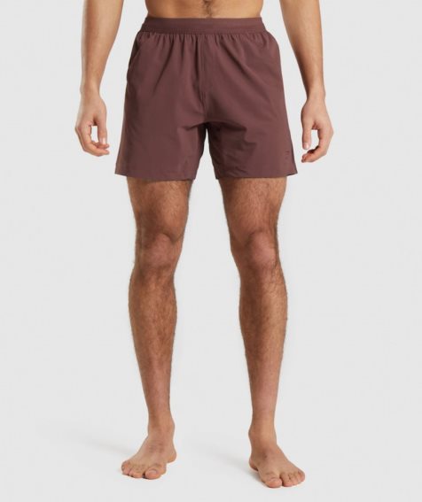 Men's Gymshark Studio Shorts Brown | CA 80375N